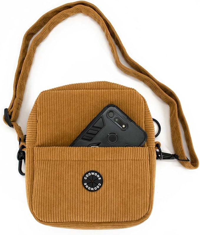 COOWONE Dog Treat Pouch,Velvet Dog Training Pouch Bag Built-in Poop Bag Dispenser | Large Capacity Pet Treat Training Bag for Treats, Kibbles, Pet Toys (Brown)