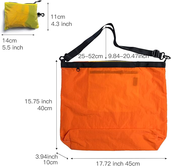 Lightweight Foldable Nylon Crossbody Bag,Stylish Compact Polyester Packable Totes