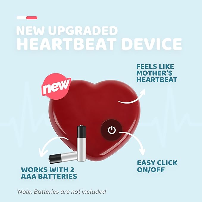 ALL FOR PAWS Heart Beat Dog Toy, Puppy Sleeping Buddy Cuddle Toy Dog Soothing Plush Toy, Crate Training Puppy Stuffed Animal Gift Toys for Your Furry Friend