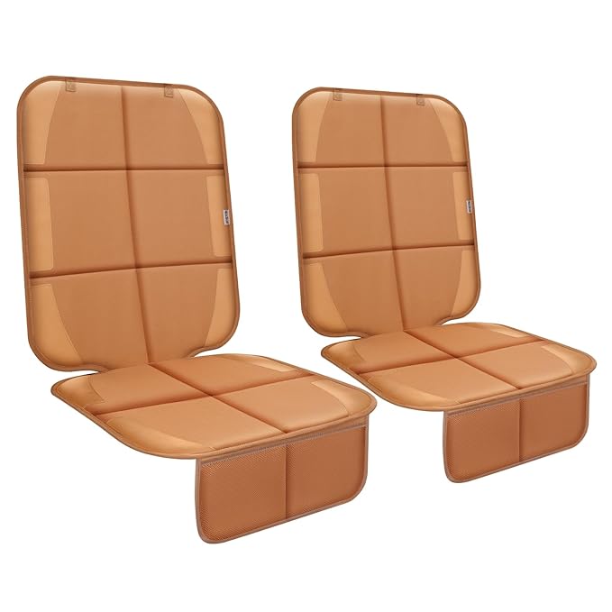 Meolsaek Car Seat Protector for Child Car Seat, Durable 600D Fabric Waterproof Car Seat Cover with Thick Pad Non-Slip Backing (No Imprints)