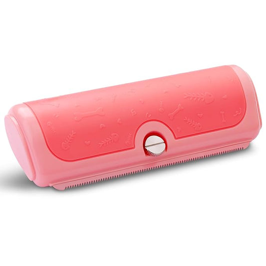 Gentle Deshedding Brush for Dogs & Cats – Wide Shallow Comb for Loose Hair – Safe for Sensitive Skin – Pink