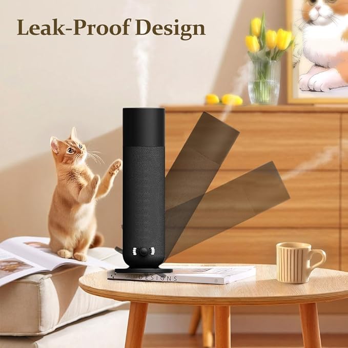 Smart Scent Air Machine for Home - Cold Air Technology Waterless Essential Oil Diffuser with Roy Tranquility Oil Set, Covers Up to 2000 Sq.Ft, Quiet Aromatherapy Machine for Hotel, Spa (Black)