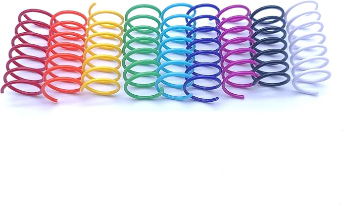 9 Colors Cat Spring Toy, Colorful Springs Self-Play Cat Toys for Indoor Cats,Interactive Cat Toy, Cat Kittens Spiral Coil Springs for Swatting,Biting,Hunting,Pouncing 72PCS