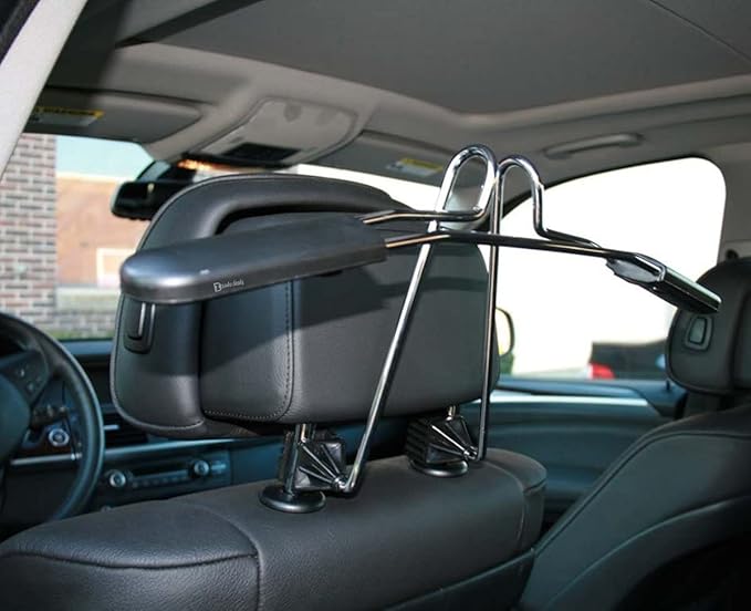 Zento Deals Chrome Car Seat Coat Rack Hanger 2 Pack - 11in to fit onto Most headrests…