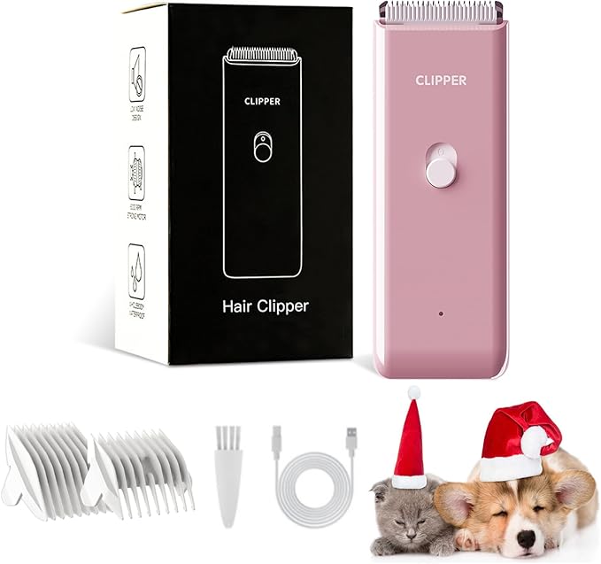 Founouly Home Professional Dog Grooming Kit Clipper Low Noise USB Rechargeable for Dog Cat