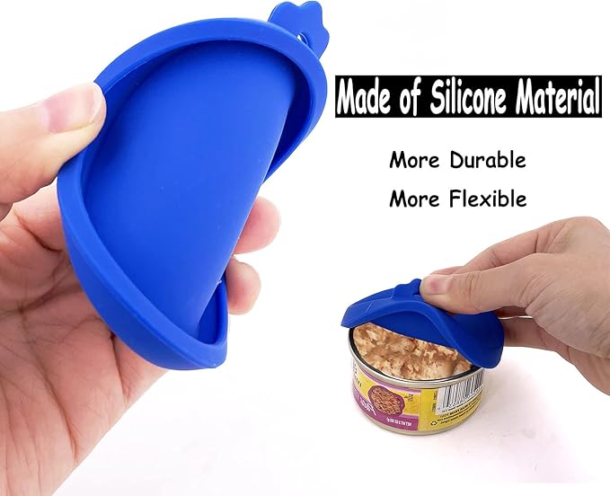 Comtim Cat Food Can Lids, Silicone Small Pet Food Can Lids Covers for 3 oz Cat Food Cans (Multiple)