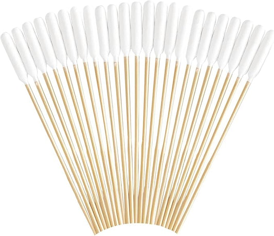 6 Inch Long Cotton Swabs for Dogs ，Cat，Small Pet Ears Cleaning, Pet Cotton Ear Buds Swabs,Ear Cleaning Swabs with Bamboo Handle,Apply for Daily Ear Cleaning Removes Wax, Dirt (100pcs)