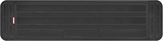 Motor Trend Heavy Duty Rear Back Seat Floor Mats 2nd or 3rd Row Floor Mat for Car, SUV & Van - All Weather SUV Black Runner Rubber Mat - Floor Runner Back Row Floor Mat Interior Accessories 57" x 15"