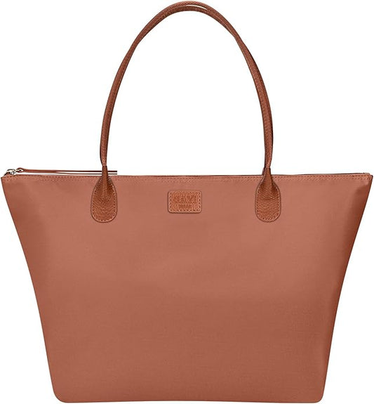 Nylon Tote Bag for Women, Large Foldable Weekend Hobo Purses for Women, Shoulder Tote Handbags with Zipper | Nylon, Large, Foldable, Weekend, Tote, with Zipper