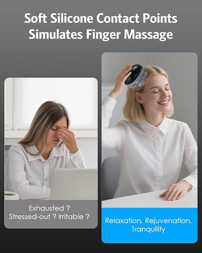 Upraded Handheld Cat Massager Dog, 4 Massage Heads, Cat Head and Back Scratcher, Electric Pet Massager for Dogs and Cats, for Relieving Tight Stiffness Muscles, Promote Bonding