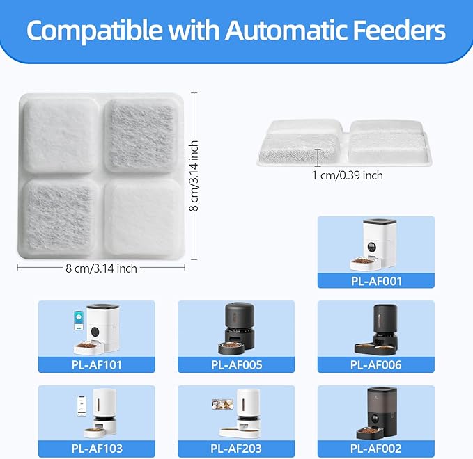 xuepett 12 PACK Pet Food Desiccant Bag Compatible with Petlibro Automatic Feeder, Keep Cat Food Dog Food Dry and Fresh
