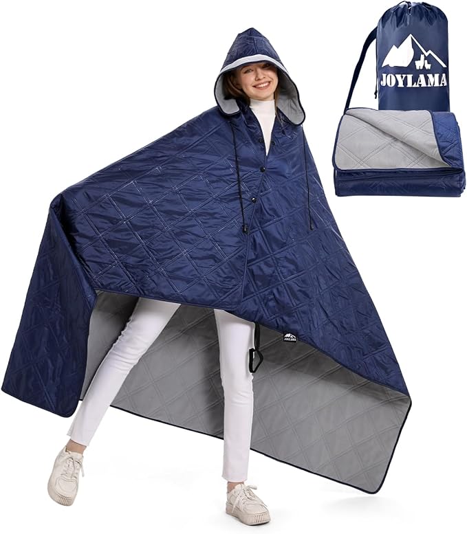 Outdoor Camping Blanket, Fleece Waterproof Stadium Blanket with Protable Bag, Lightweight for Cold Weather, Sports, Pet, Beach, Picnic, Stadium, Travel, Car, 79 * 54inch