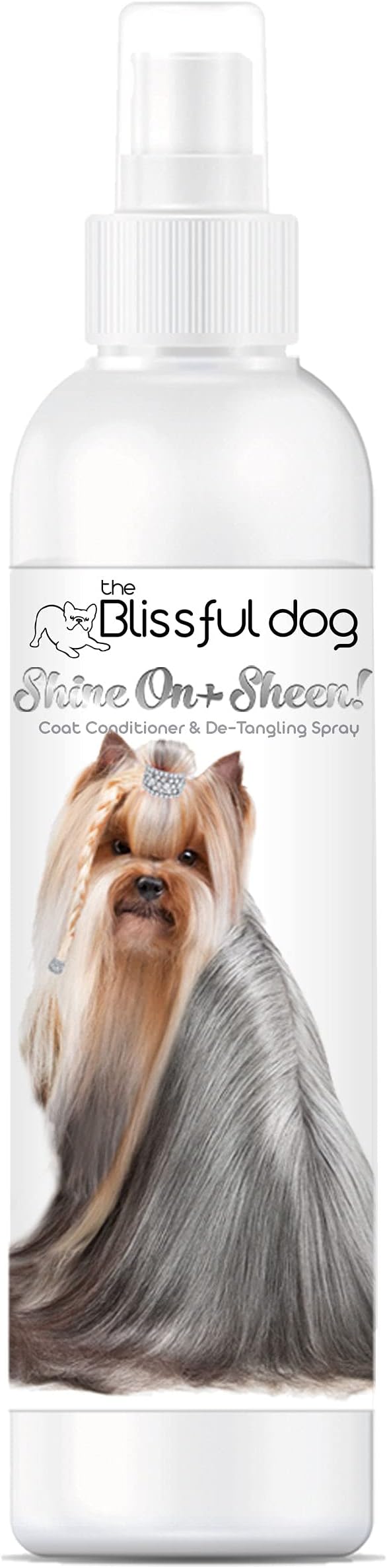 The Blissful Dog Shine-On + Sheen Coat Dog Spray, Easy-to-Use Conditioner, Sensitive Skin-Friendly Leave-in Conditioner, Detangler Spray, 4 oz.