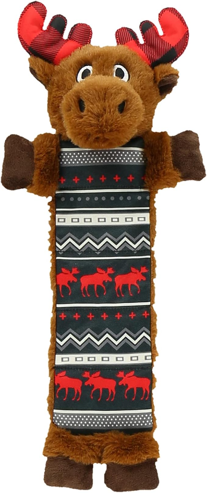 Lazy One Moose Squeaky Dog Toy, Soft Crinkle Toy for Dogs, Durable Fabric for Small, Medium, and Large Breeds