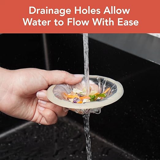 Spectrum Cora Kitchen Sink Drain Strainer for Food Debris Waste, Plastic Spiral Sink Drain Stopper Cover Catcher Filter Food Hair Prevents Clogging in Sinks Showers Baths 4.5 Inch, Warm Gray & Clear