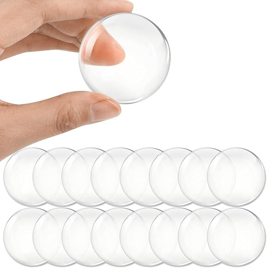 Door Stoppers for Wall, Etybetopstar 16Pack 1.57" Rubber Door Knob Wall Protectors, Strong Self-Adhesive Door Bumpers for Wall, Quiet & Shock-Absorbing Door Handle Stopper, Clear