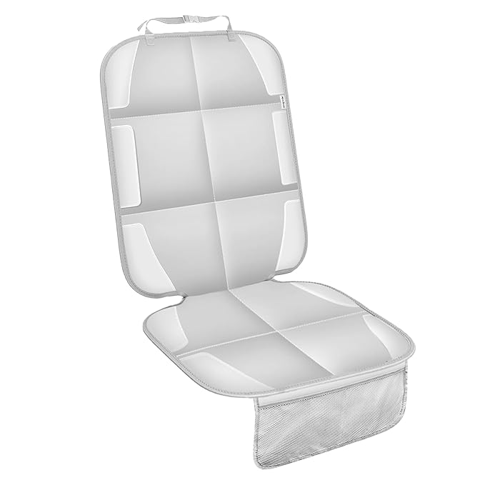 Meolsaek Car Seat Protector for Child Car Seat, Durable 600D Fabric Waterproof Car Seat Cover with Thick Pad Non-Slip Backing (No Imprints)