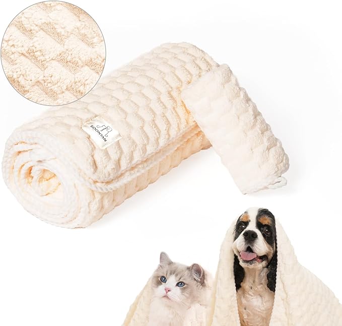 SOONTAN Cloud Pet Towels – Absorbent, Soft Microfiber Towels for Drying Dogs and Cats, Quick-Dry, Includes 2 Sizes