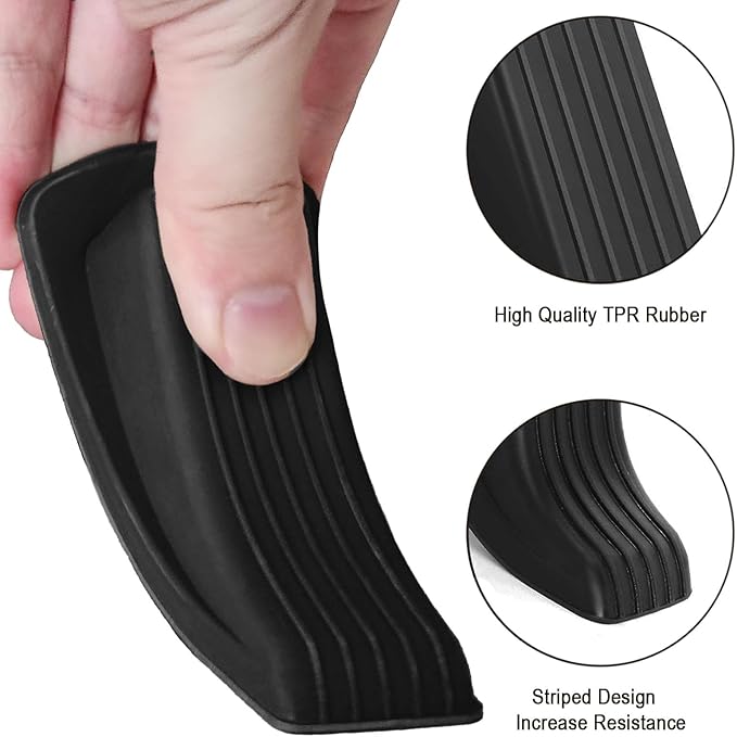 Beieverluck 24 Pack Door Stoppers for Bottom of Door Rubber Door Stop Wedge Sturdy Stackable Door Stops for Floor Wall Carpet Heavy Duty Door, Black