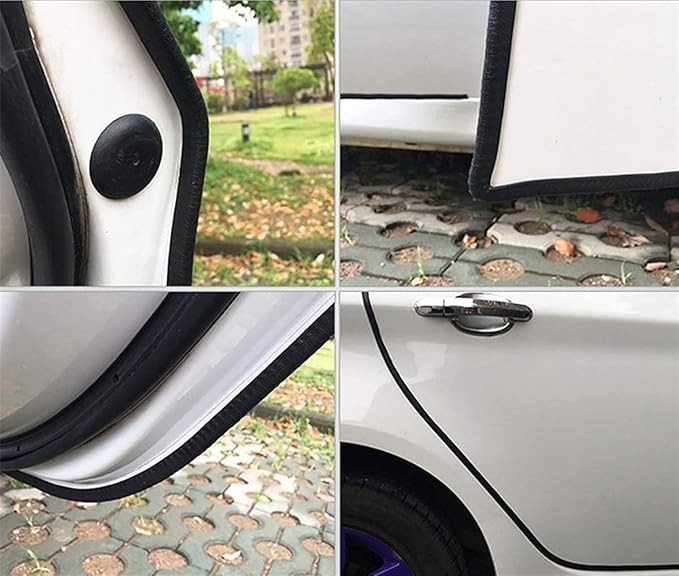 MYFAMIREA 66Ft(20.2M) Long Car Door Edge Guards,U Shape Edge Trim Rubber Seal Protector Rubber Car Door Protector Car Protection Door Edge Anti-Collision Rubber Clips Fit for Most Car| Black |