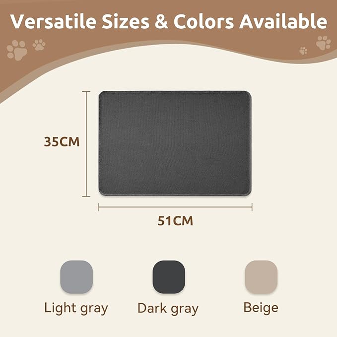 MontVoo Washable Dog Bed Cover, Absorbent Quick Dry Pet Bed Sheet, Easy Hair Removal Couch Covers for Dog/Cat, 14x20 Inches, Waterproof PU Backing Dog Bed Mat for Car Seat/Crate, Cover Only, Darkgrey