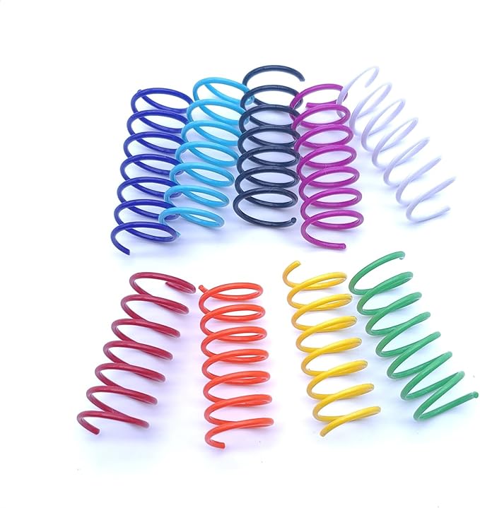9 Colors Cat Spring Toy, Colorful Springs Self-Play Cat Toys for Indoor Cats,Interactive Cat Toy, Cat Kittens Spiral Coil Springs for Swatting,Biting,Hunting,Pouncing 18PCS