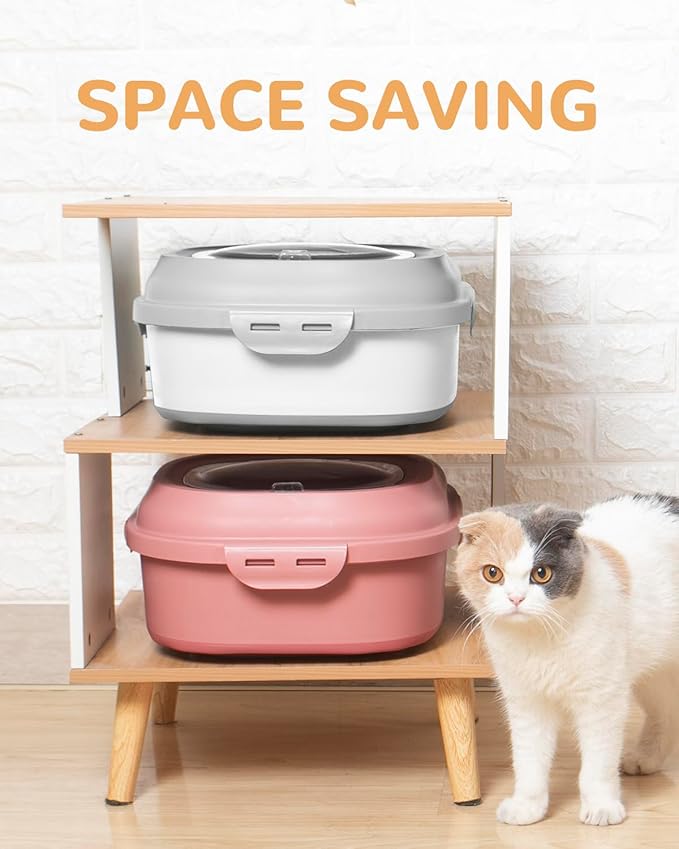 DDMOMMY 30-35 Lbs Dog Food Storage Container Collapsible Dog Food Container with Airtight Lids, Wheels, Scoop and 2pcs Food Storage Containers, Large Pet food storage for Dog, Cat