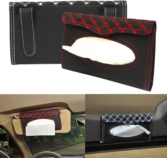 Universal Paper Towel Napkin Holder Box Tissue Case Cover for Car Sun Visor