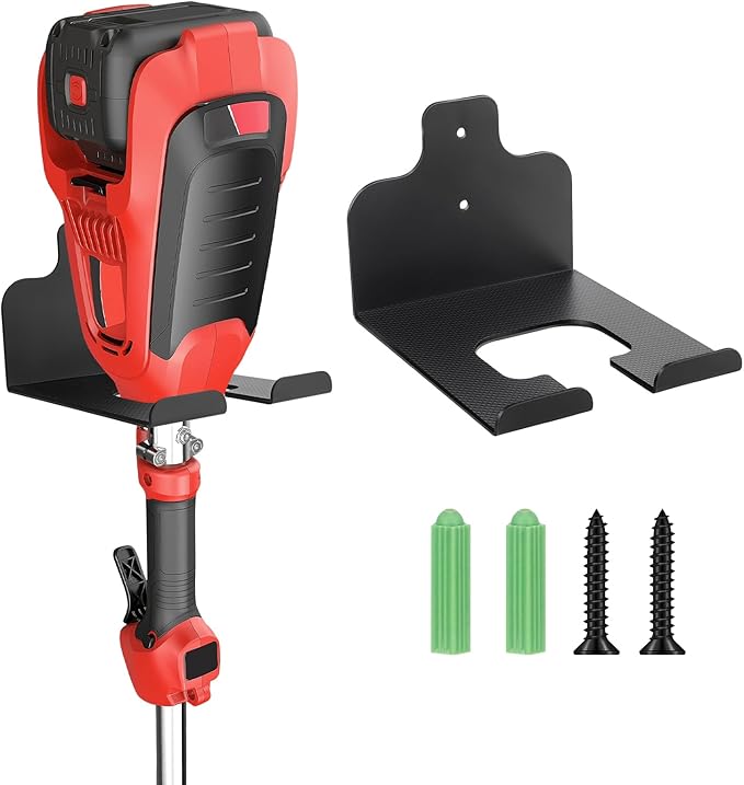 Weedeater Hanger, Garden Power Tool Hanger Weed Whackers Holder Wall Mounted for Grass Trimmer, Hedge Trimmer, Garage Trimmer, Garden Tools, 1 Pack