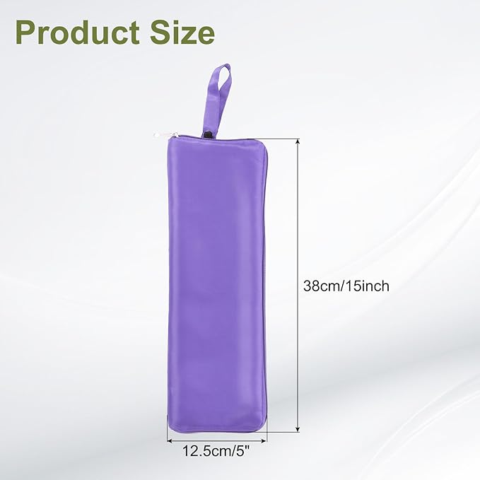 uxcell Wet Umbrellas Bag, 15 x 5 Inch Waterproof Oxford Cloth Reversible Umbrellas Sleeve Cover Portable Waterproof Case for Wet Travel Folding Umbrellas Travel Home Outdoor, Purple