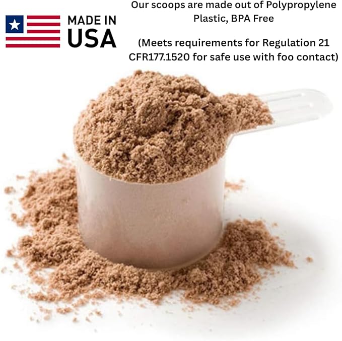 Plastic Measuring Scoop, (148 cc | .625 Cup | 5 oz. | 148 mL) Long Handle Spoons for Powders, Granules, Coffee, Pet Food, Baking Supplies, Protein and Other Dry Goods, BPA Free (Set of 1)