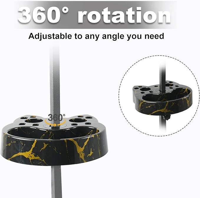 Compact Beauty Tool Organizer for Grooming Arm - Adjustable and Rotatable Scissor and Brush Holder