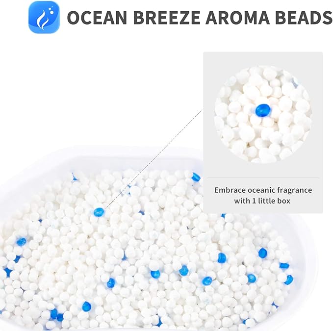 Vacplus Moisture Absorbers 12 Pack, 10.5 Oz, Humidity Absorber Boxes Attracts Extra Moisture from Your Bathroom, Closet, Kitchen, Dehumidifier for Closet (Ocean Scent), Light blue