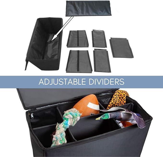 Dog Car Seat Extender with Storage - Gap Filler Platform for Large Dogs - Supports Up to 200 lbs - Car & SUV Travel Accessory