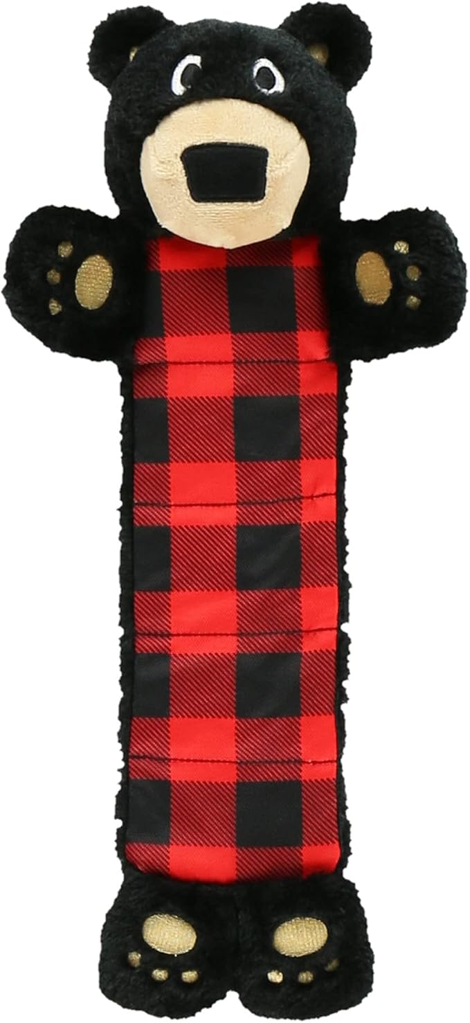 Lazy One Bear Squeaky Dog Toy, Soft Crinkle Toy for Dogs, Durable Fabric for Small, Medium, and Large Breeds