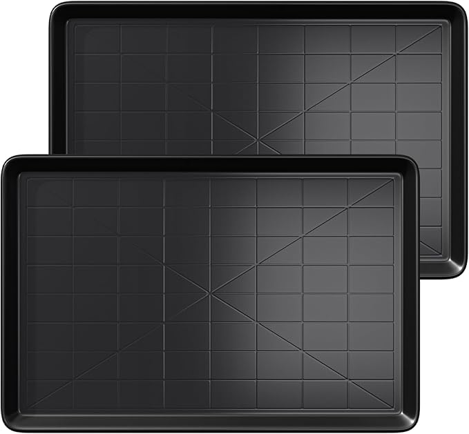 Holiwei 45.1" 2PC Dog Crate Tray Replacement fit for Metal Dog Crate Dog Cage Pans Plastic Tray