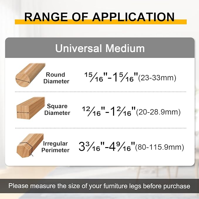 48 Pack Chair Leg Floor Protectors Small, Chair Feet Protectors for Hardwood Floors,Silicone Chair Leg Caps Covers Pads, Floors from Scratching and Reduce Noise(Fit:15/16" to 1-5/16")