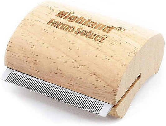 Deshedding Grooming Tool for Dogs, Cats & Horses, Ergonomic Design Wood Groom Brush, Professional Pet Groomer, Painlessly Remove for Short & Long Hair, Fur & Dirt - 2.5 Inches