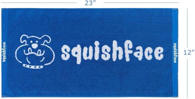 Squishface Slobber Towel, Thick & Durable Dog Towel - 100% Cotton, Soft & Gentle Drool Tamer, Large 23" x 12" Soft & Durable Cloth - Because Your Furry Friend's Slobber Deserves The Best!
