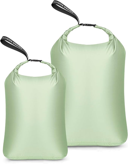 Travel Laundry Bags, 2 Pcs Waterproof Dry Wet Bags, Dirty Clothes Organizer with Handles, Collapsible Storage Bag for Workout Swimsuit Diaper Yoga Beach Bathing Camping