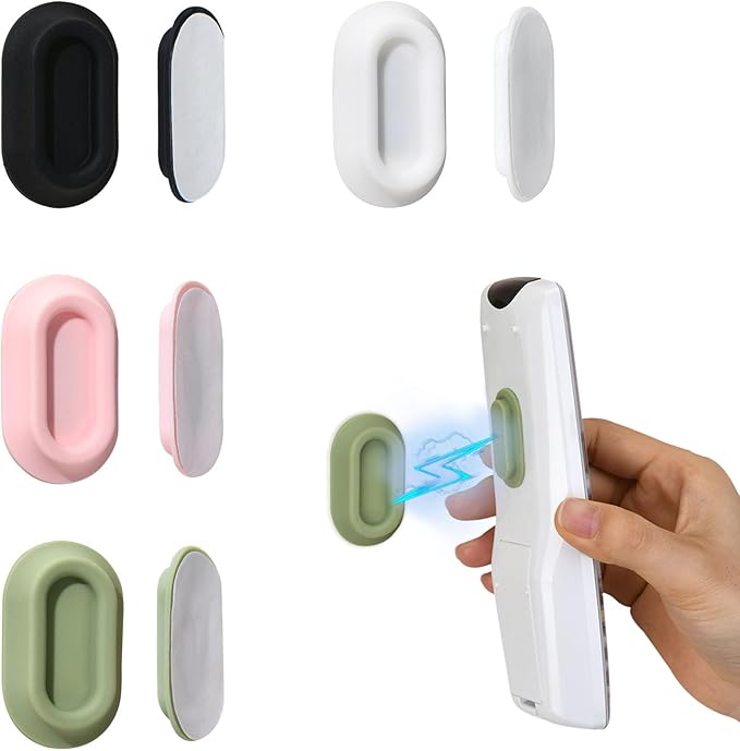 Magnetic Remote Control Holder Wall Mount - 4 Pcs No Drill Self-Adhesive Organizer for Air Conditioner & TV Remotes, Storage Caddy for Televisions Backside - Multicolor