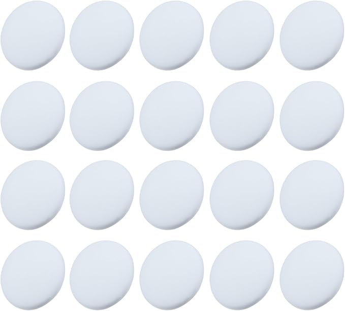 Outus 20 Pieces Door knob Wall Protectors Wall Guards Stoppers Door Handle Bumper Self Adhesive Round Rubber Stop, White