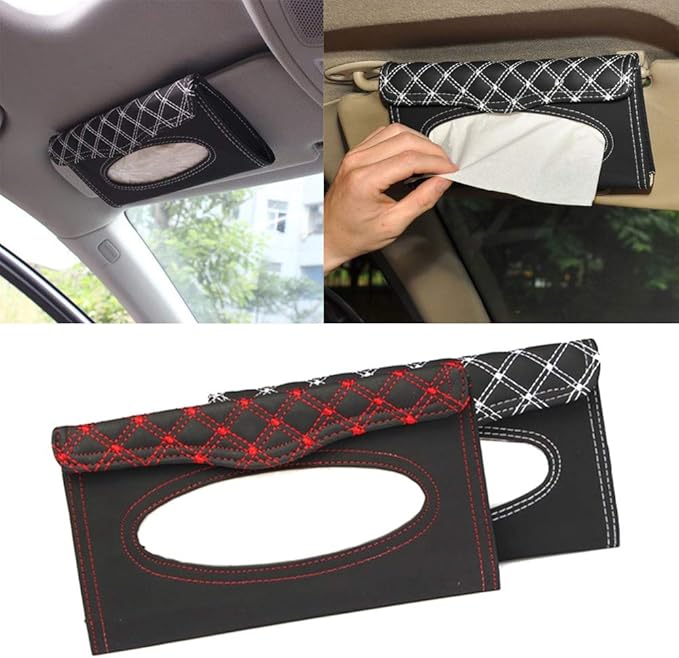 Universal Paper Towel Napkin Holder Box Tissue Case Cover for Car Sun Visor