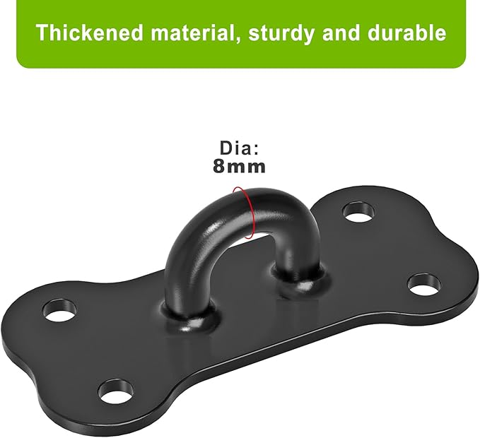 Lifeswell Dog Leash Holder for Wall, Heavy Duty Hook for Lead Management, Easy to Install, Fully Welded Hook for Indoor & Outdoor Use, Black