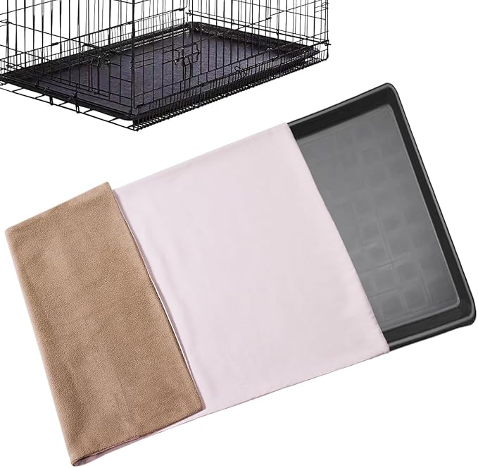 Dog Crate Pan Cover Washable Dog Bed Liner 36x24 Inch Universal Crate Pan Cover for Pet Cages Tray Fitted Pet Supplies