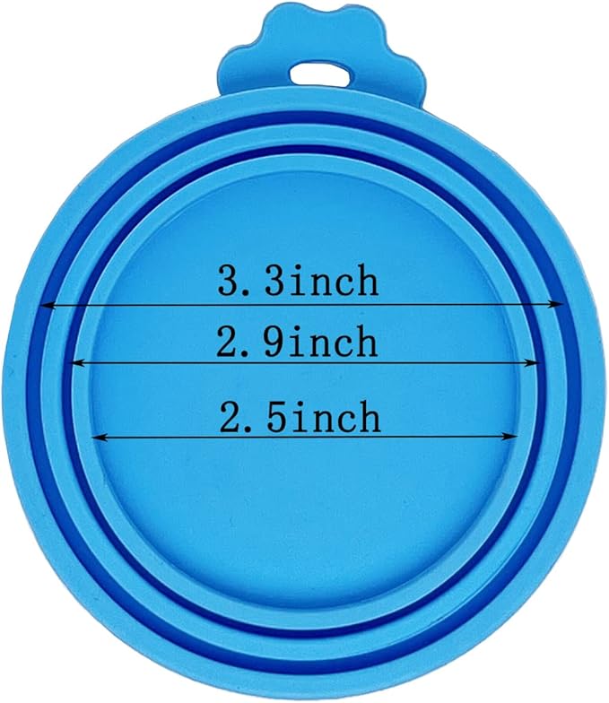 7 Pcs Pet Can Covers, Food Can Lids, Universal BPA Free Silicone Can Lids Covers