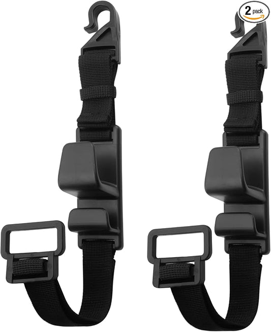 2-Pack Headrest Hooks for Car Universal Interior Auto Vehicle Back Front Seat Hanger Holder Organizer for Handbags Purses Coats and Grocery Bags