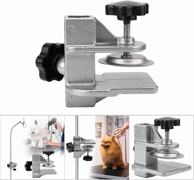 Milltrip Pet Grooming Table Arm with Clamp, Aluminum Professional Hair Dryer Holder for Dog/Cat Grooming (Inner diameter 2.3 * 2.3cm)