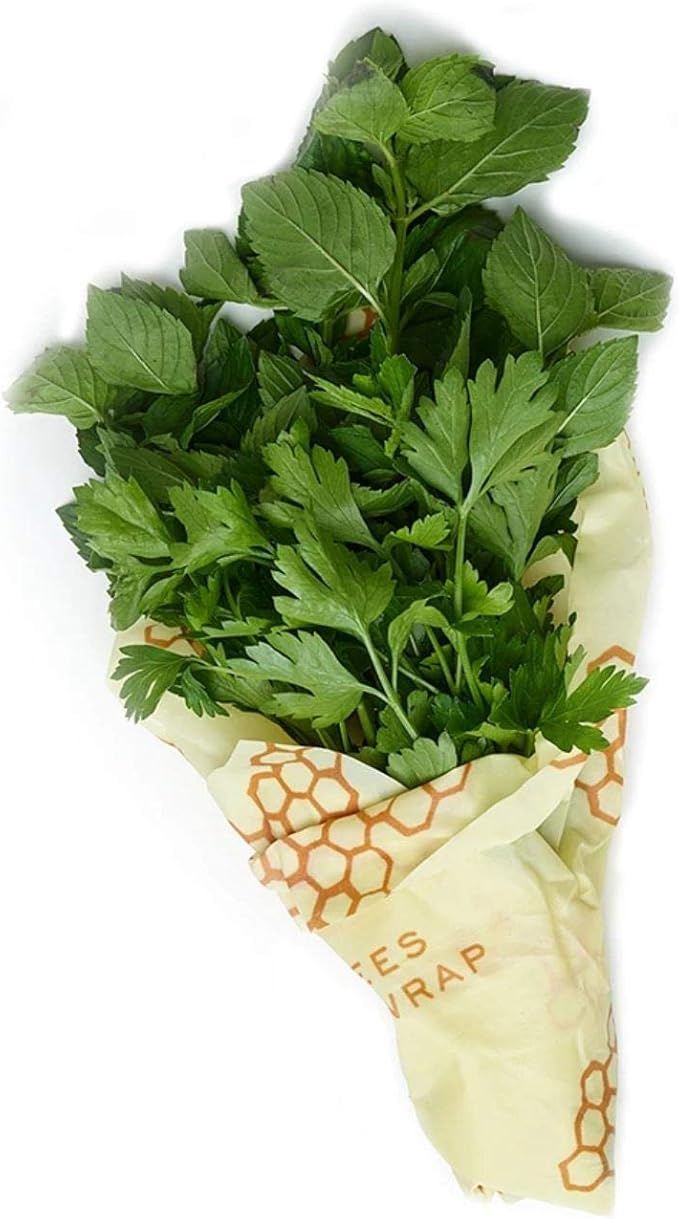 Bee's Wrap - Large Single Pack - Made in The USA with Certified Organic Cotton - Plastic and Silicone Free - Reusable Eco-Friendly Beeswax Food Wrap - Honeycomb Print - 13" x 14"