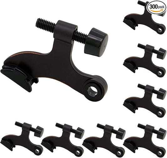 8 Pack Hinge Pin Oil Rubbed Bronze Door Stopper, Adjustable Heavy Duty Hinge Pin Door Stop with Oil Rubbed Bronze Rubber Bumper Tips